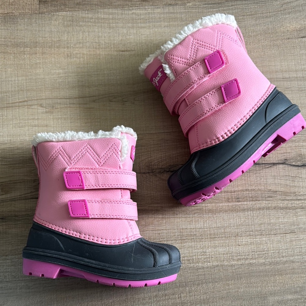 Pink and Black Winter Boots